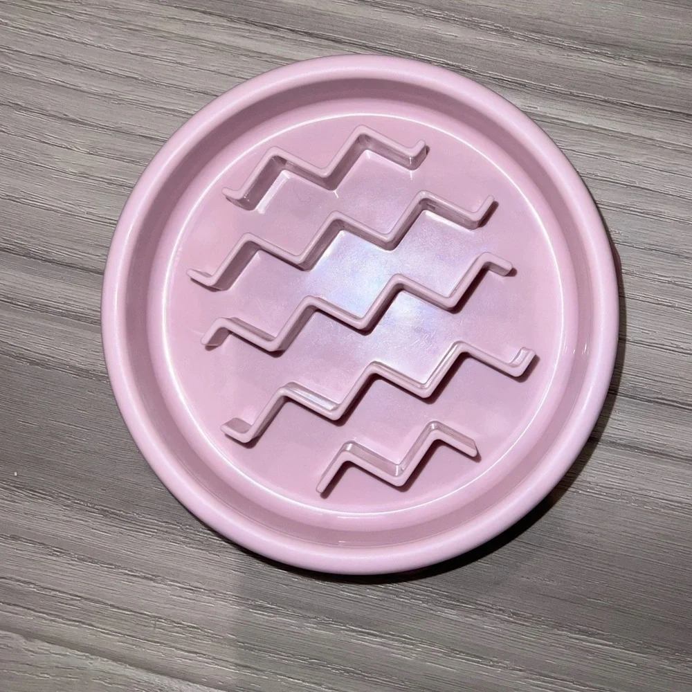 Pink Slow Feed Dog Bowl